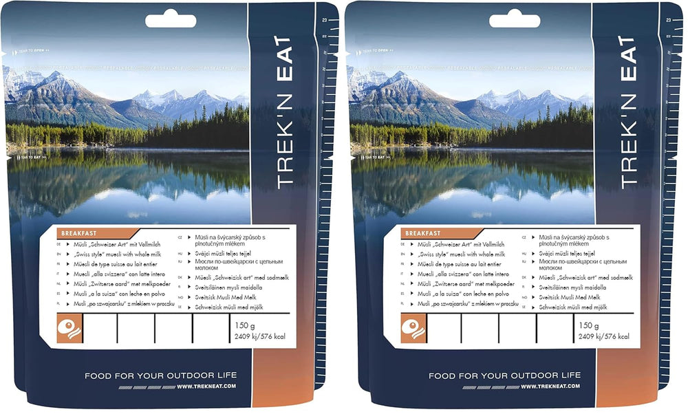 Muesli elvețian cu lapte praf Trek'n Eat (pachet de 2)