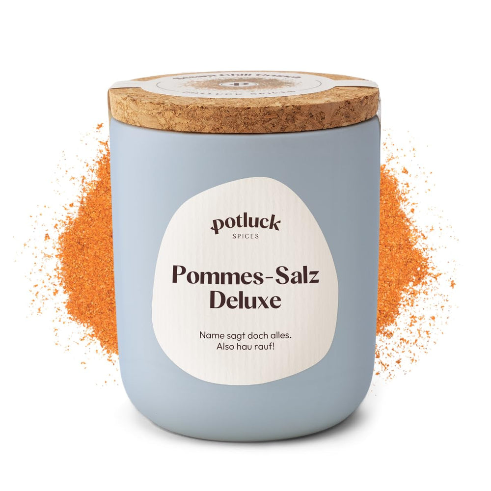 Potluck | Fleur de Sel handgeschöpft | Meersalz im Keramiktopf | 80g | Vegan, glutenfrei und mit natürlichen Inhaltsstoffen
