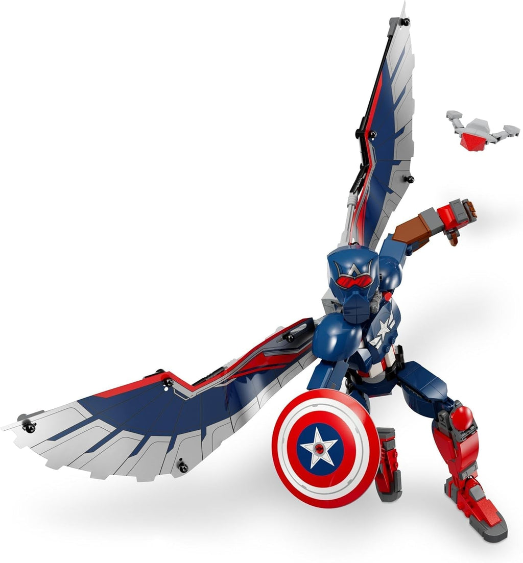 LEGO Marvel New Captain America Building Figure, jucărie cu supereroi pentru copii, model construibil și minifigurină, set de construit și jucat, cadou pentru băieți și fete de la 8 ani 76296 Seturi de constructie Besuche den LEGO-Store