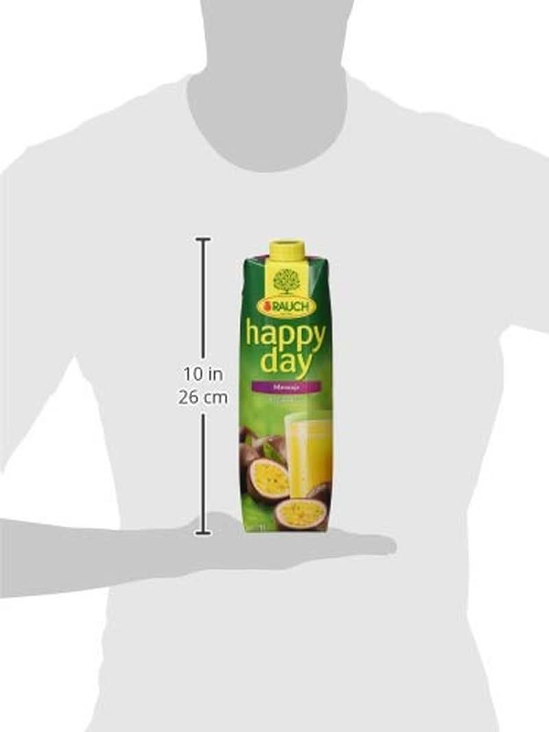 Rauch Happy Day Maracuja | Mit viel Vitamin C | Exotische Magie und intensives Aroma | 6X 1 Liter, Tetra Prisma Alkoholfreie Getränke Naty Shop
