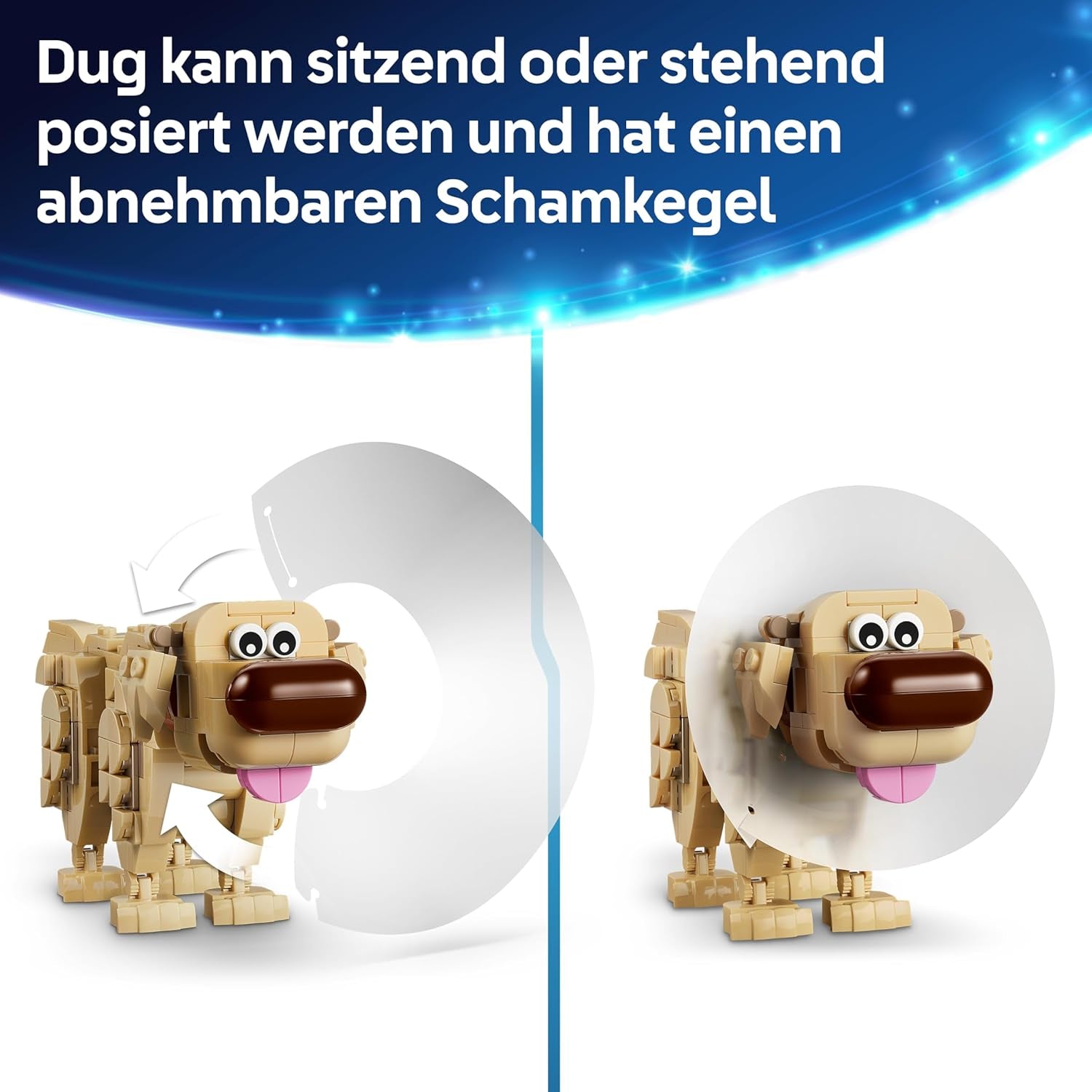 LEGO ǀ Disney and Pixar Kevin und Dug - Spielzeug Golden Retriever Hund & exotischer Vogel - DIY Deko fürs Kinderzimmer - Geburtstagsgeschenk für Mädchen ab 9 Jahren & Fans des Films Oben - 43290