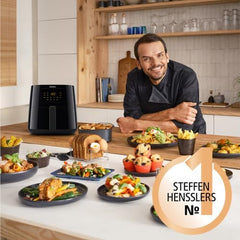 Philips 3000Er Airfryer XL – Rapid Air-Technologie, Frittieren mit bis zu 90 % weniger Fett, Fassungsvermögen 1,2 kg, 6,2 Liter, Touchscreen-Geräte Naty Shop