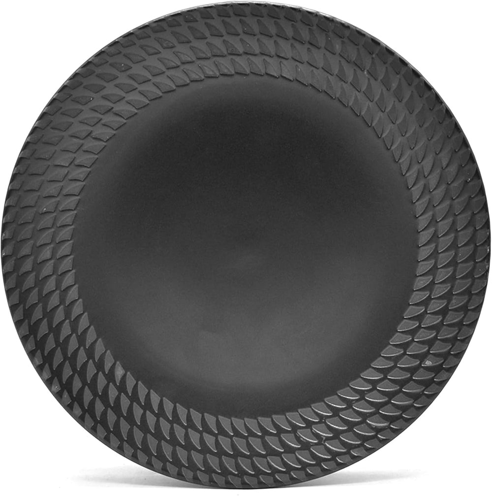 ECHTWERK 30-Teiliges Vintage Kombiservice "Blackstyle" Modern-Design, Für 6 Personen, Geschirrset Aus Steingut Mit 6 X Speiseteller, 6 X Beilagenteller, 6 X Schüssel, 6 X Teetassen, 6 X Suppenteller Tableware Sets Naty Shop