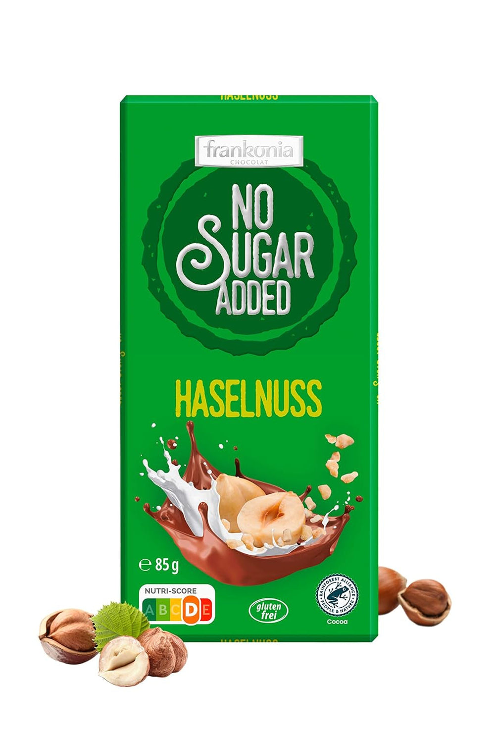 Ciocolată cu nuga, fără zahăr adăugat, fără gluten, 100g și ciocolată cu alune, fără zahăr adăugat, fără gluten, 85g