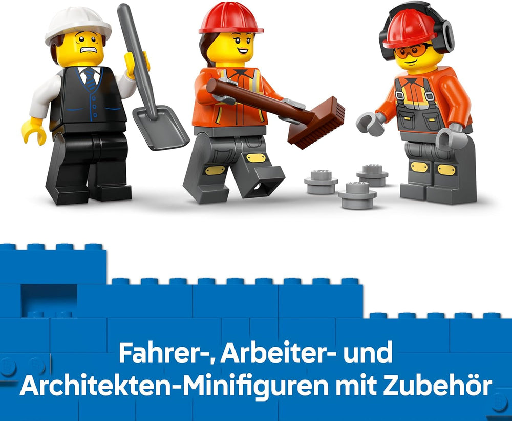 LEGO City Betonmischer - Lehrreiches Baufahrzeug Spielzeug mit 3 Minifiguren, drehbarer Trommel & Ausgießfunktion - Geburtstagsgeschenk für Jungen ab 7 Jahren - 60478