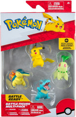 Pokémon PKW2578 – Kampffiguren-Multipack – 4er-Pack mit Pikachu, Endive, Karnimani, Feurigel, offiziellen detaillierten Figuren, je 5 cm. Actionfiguren Naty Shop Standardtitel