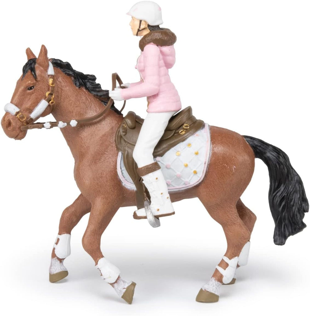 PAPO - Pferdefigur - Rider Fashion Winter, Leidenschaft fürs Reiten, Spielzeug für Kinder ab 3 Jahren. Naty Shop Actionfiguren