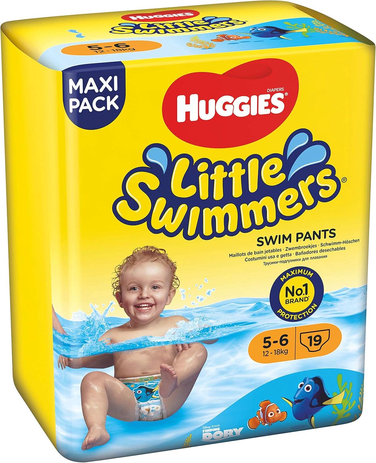 Huggies Little Swimmers Größe 5–6, Großpackung mit 19 Stück. Mutter und Baby Naty Shop