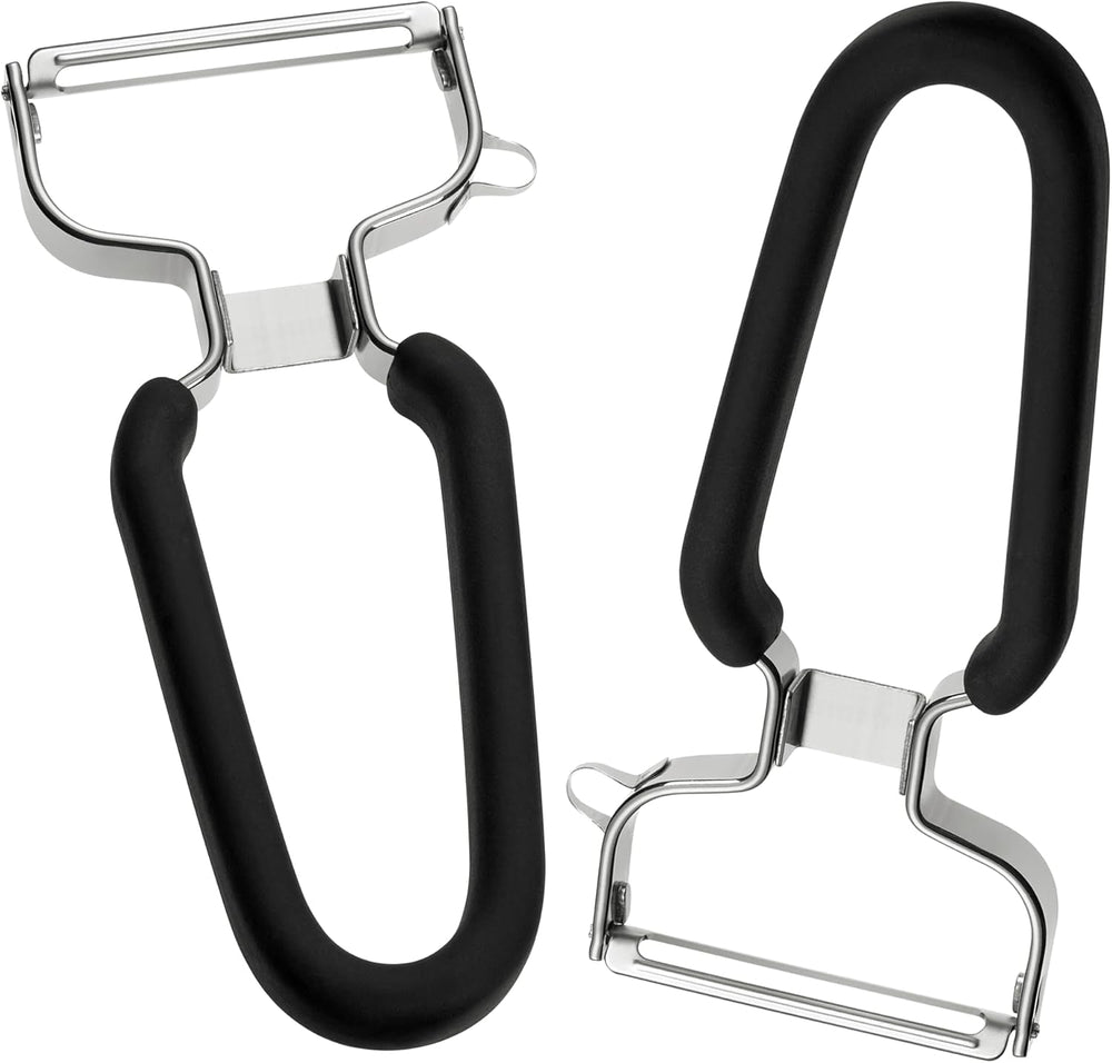 Lurch Economy Peeler, oțel inoxidabil, curățător de cartofi cu cap cu lamă mobila Peeler Naty Shop 2Er Set