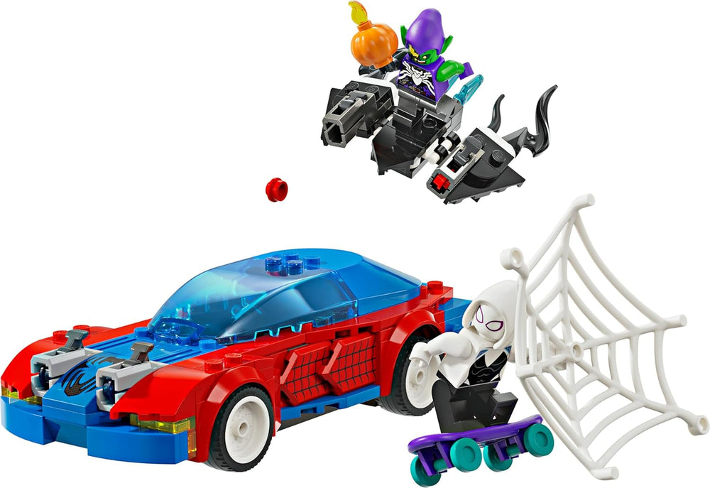 LEGO | Marvel Spider-Mans Rennauto & Venom Green Goblin - Spidey Spielzeug für Rollenspiele mit Superhelden Figuren und baubarem Auto - Geschenk für Kinder - Jungen und Mädchen ab 7 Jahren 76279