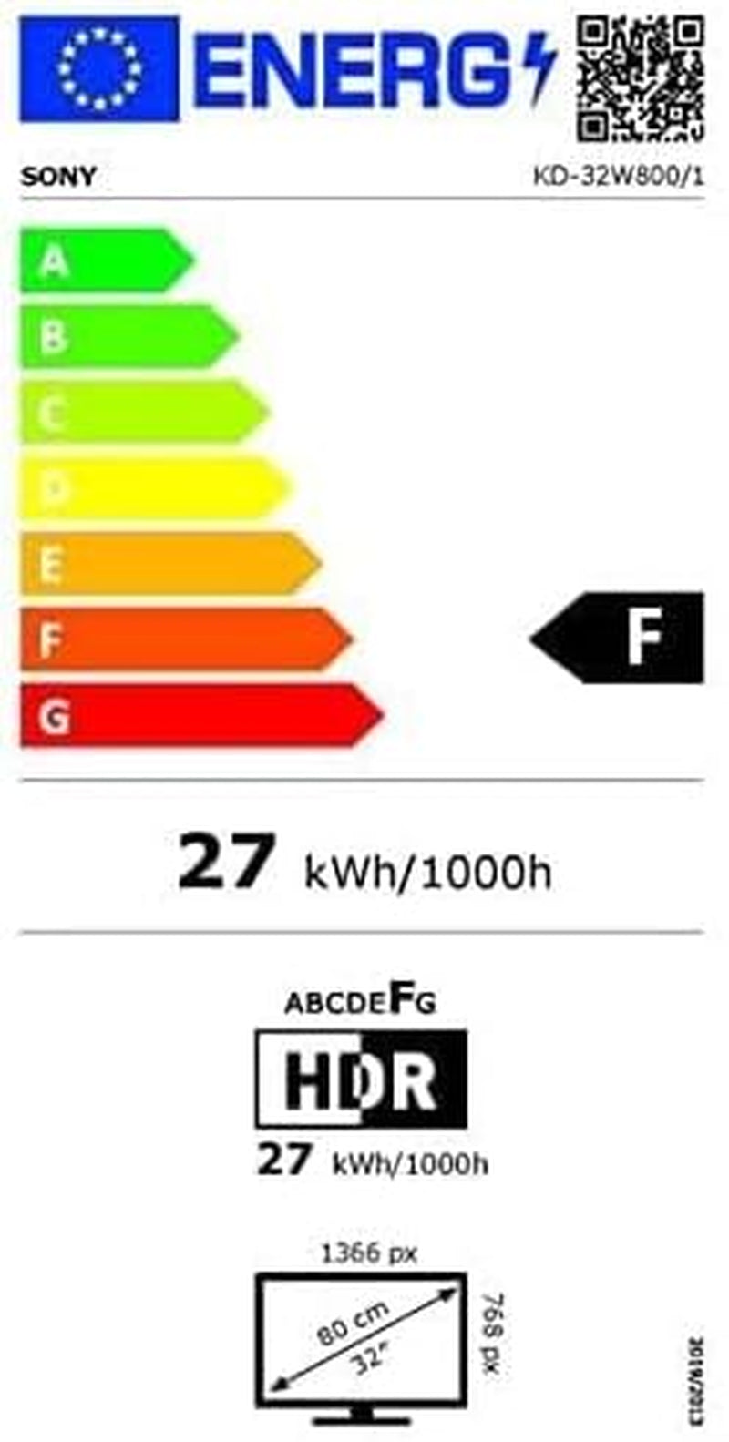 Sony BRAVIA, KD-32W800, televizor LED de 32 de inci, 2K HDR, Android TV, Smart TV