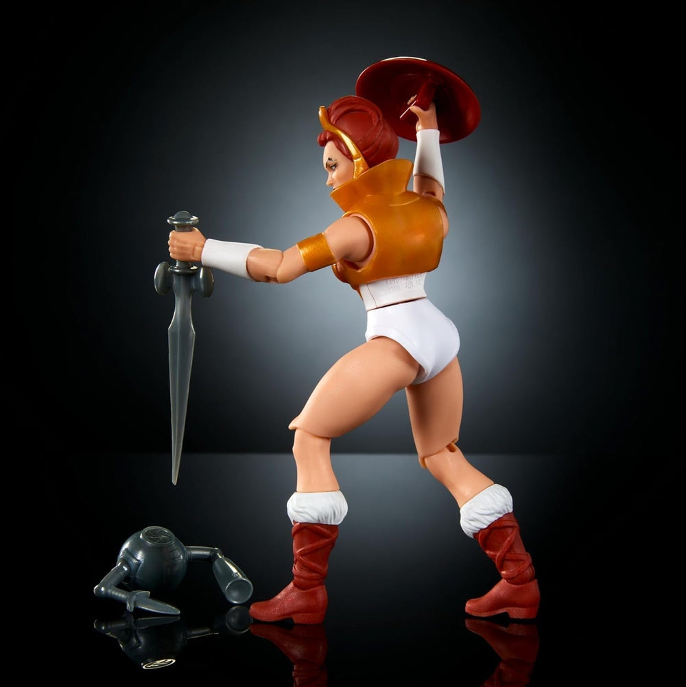 Masters of the Universe Origins Toy Cartoon Teela Actionfigur ca. 14 cm hoch Motu Heroine Zubehör und Mini Comic HYD27 Actionfiguren Naty Shop