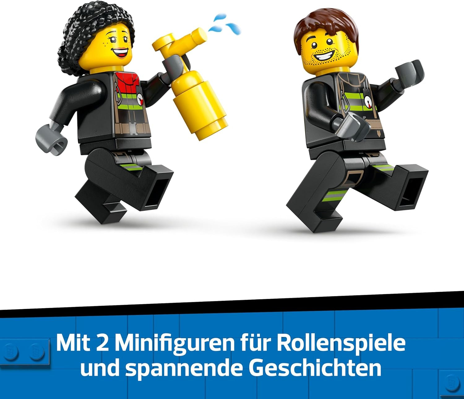 LEGO City Feuerwehrleiterfahrzeug - Feuerwehrauto Spielzeug mit 2 Feuerwehrmann Minifiguren für Jungen und Mädchen ab 4 Jahren - Lernspielzeug - Geschenk für Vorschulkinder 60463