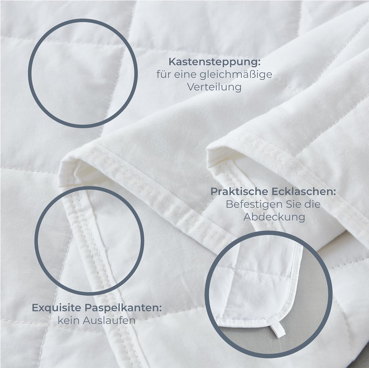 Gewichtsdecke „Grade of Comfort“, 135 x 200 cm, 7 kg, Anti-Stress-Therapiedecke aus 100 % Baumwolle, schwere Decke. Gewichtsdecke für Erwachsene. Kann den Schlaf verbessern und Stress reduzieren. Grad der Bequemlichkeit von Betten und Decken