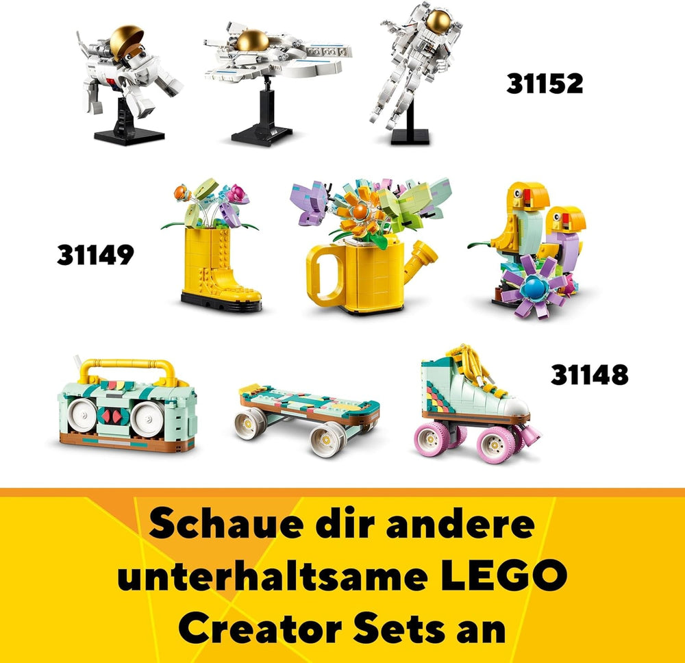 LEGO Creator 3in1 Wild Safari Animals, Giraffe Toy to Gazelle Figures to Lion Model, Set for Kids, Girls & Boys Aged 9 Plus, Includes Flamingo and Butterfly, Nature Gifts for Imaginative Play 31150