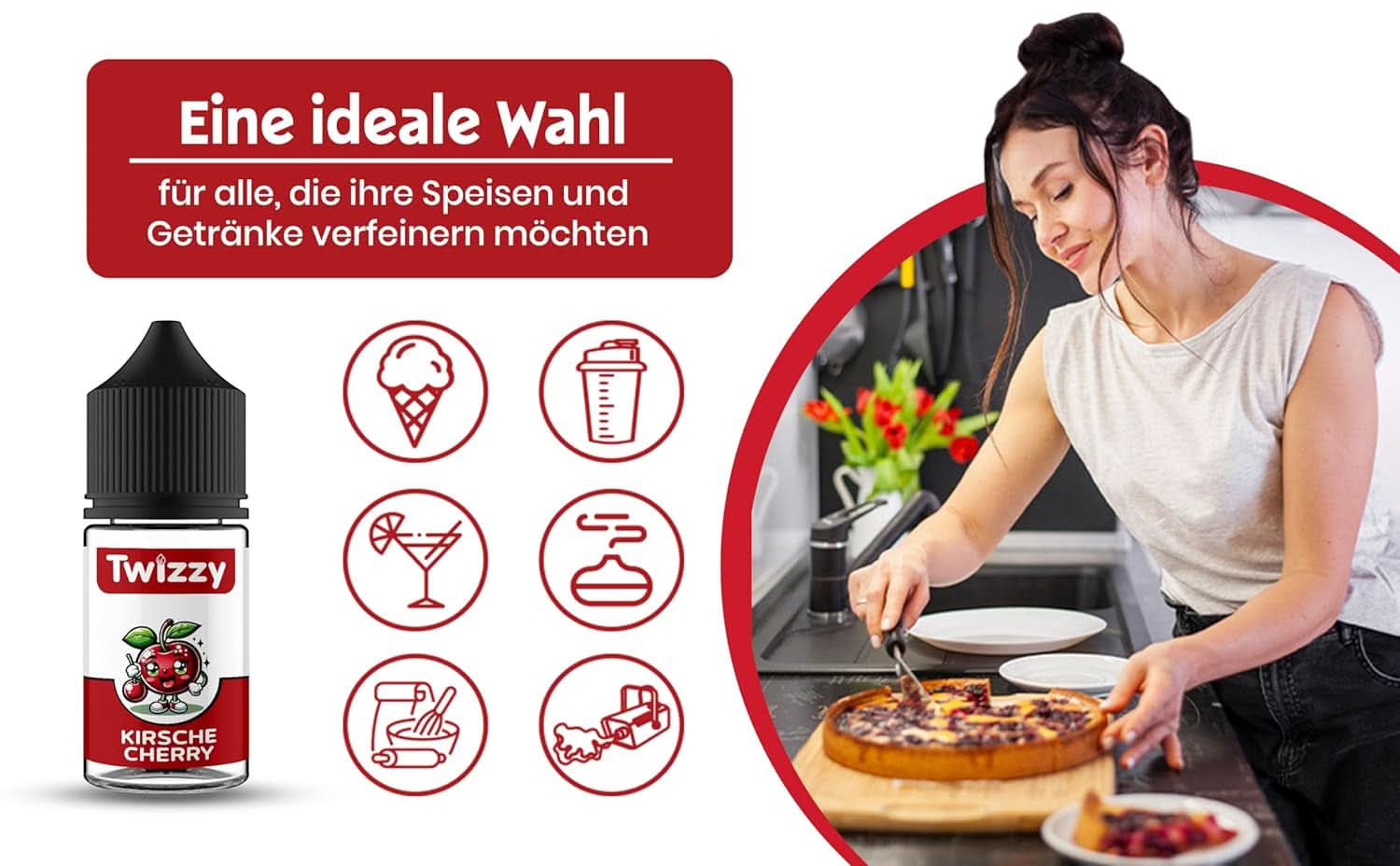 Twizzy, Konzentriertes Kirscharoma, 30 ml Aromen Naty Shop