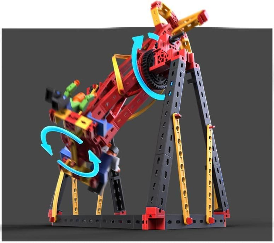 fischertechnik 569019 Advanced Crazy Rides - Bausatz Freizeitpark, Baukasten mit Karussell und Free Fall Tower, Kinder ab 8 Jahre