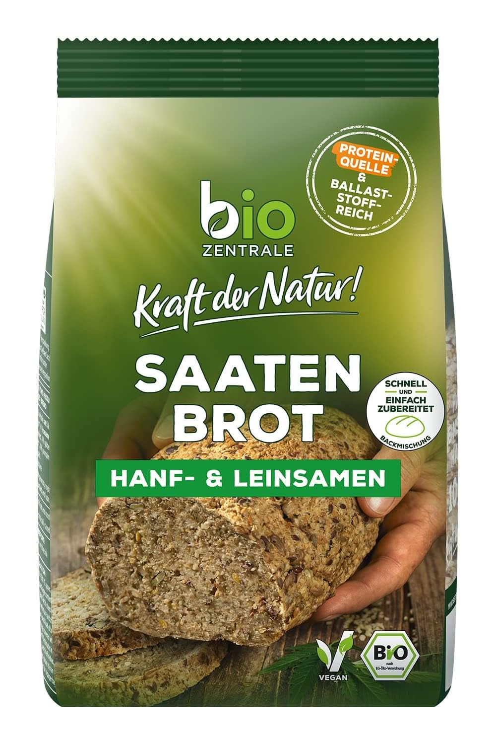 Biozentrale, Brotbackmischung mit Hanfsamen und Leinsamen, Bio, 500 Gramm Kitchen Naty Shop