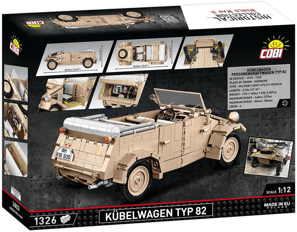 COBI 2803 Kubelwagen Personenkraftwagen TYP 82, Schwarz