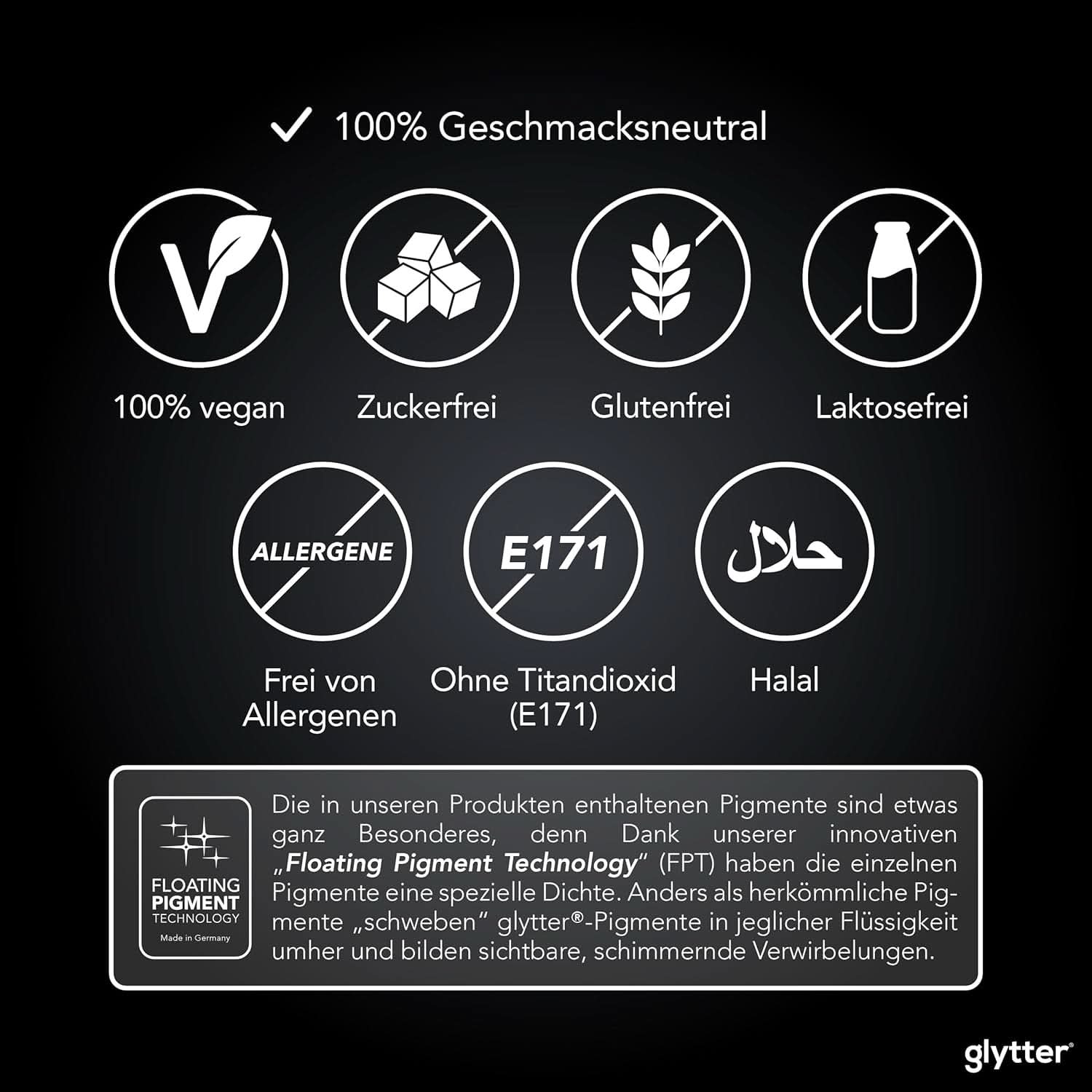 Glitzerpulver für Getränke (Silber) – Essbarer Glitzer für Getränke, 10 Gramm Glitter Naty Shop