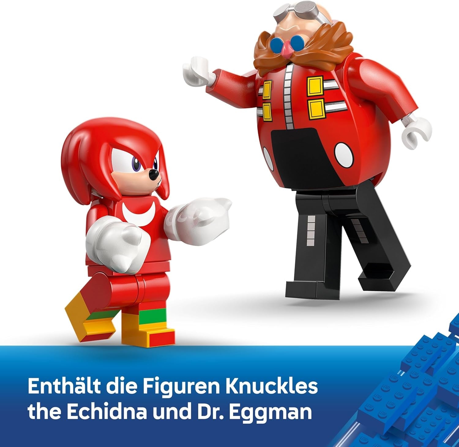 LEGO Sonic the Hedgehog Knuckles vs. Dr. Eggmans Egg Crusher Mech - Kreatives Spielzeug mit 2 Minifiguren, Ringe & Chaos Emeralds - Gamer Geschenk Jungen & Mädchen ab 8 Jahren - 77005