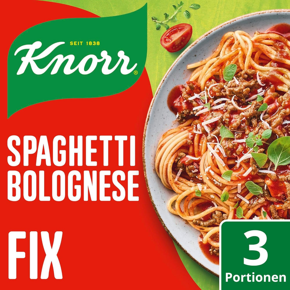 Knorr Fix Würzmischung Spaghetti Bolognese für ein leckeres Nudelgericht mit natürlichen Zutaten 40 g