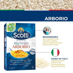 Orez Arborio, orez extrafin pentru risotto, orez din Italia, timp de gătire 15-18 minute, 1 kg