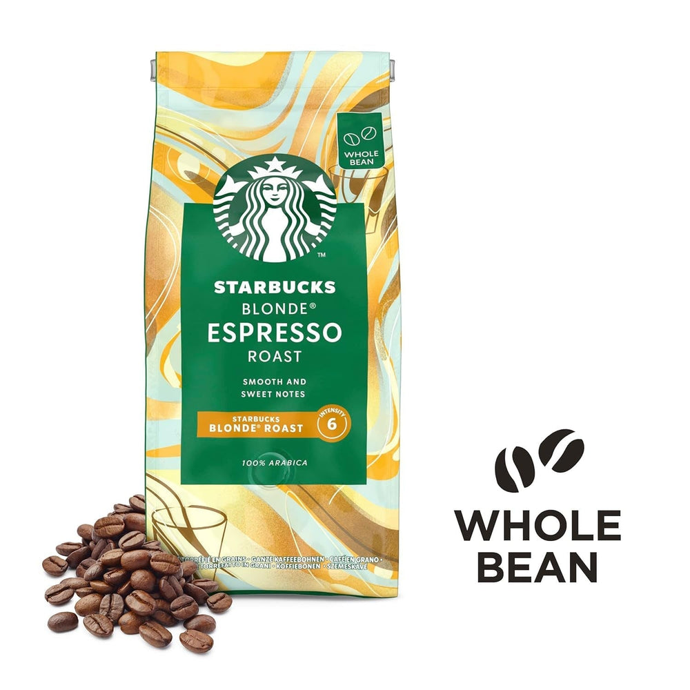 STARBUCKS Blonde Espresso Roast, Light Roast, ganze Kaffeebohnen 200 g (6er-Pack) Naty Shop Coffee