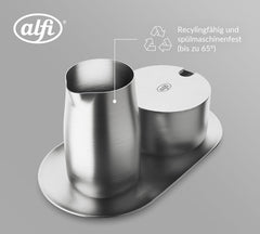 SET LAPTE ȘI ZAHĂR alfi, finisaj mat, set lapte și zahăr din oțel inoxidabil de înaltă calitate, design elegant, lavabil în mașina de spălat vase, durabil