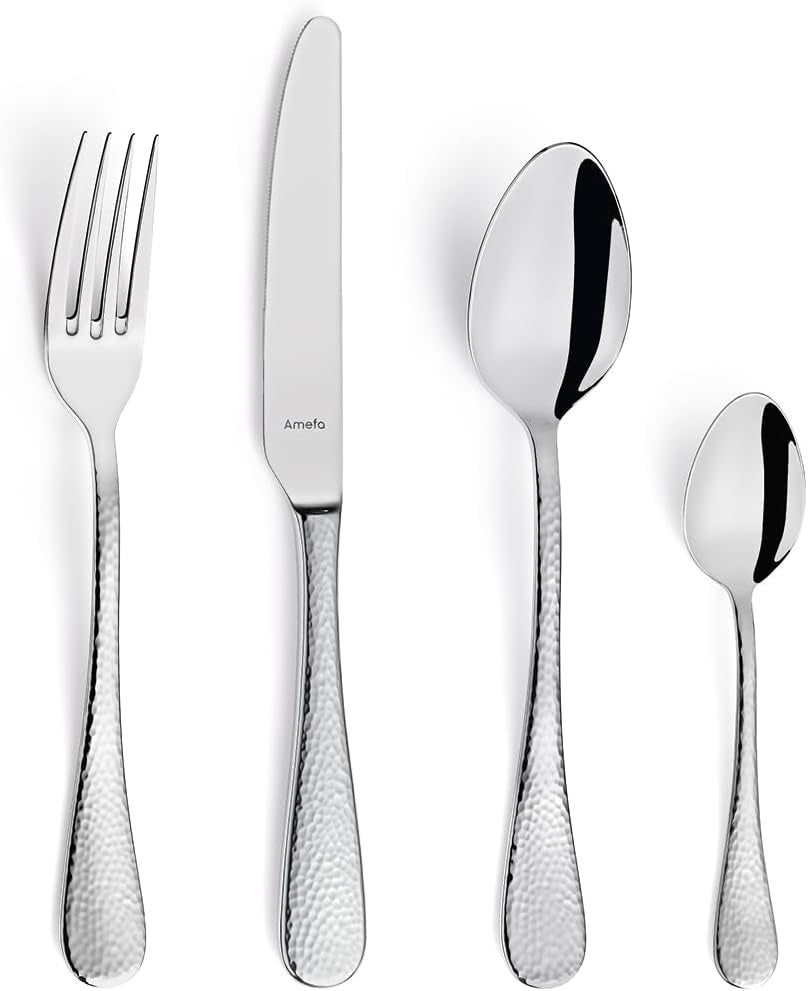 Amefa Sierra tacâmuri a stabilit 6 persoane | 24-părți Oțel inoxidabil 18/10 Bucatarie Naty Shop 24-Teilig / 6 Personen