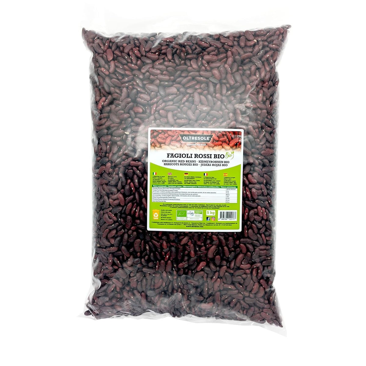 Fasole roșie organică 1 kg, leguminoase organice uscate din culturi controlate, bogate în proteine și minerale, ideale pentru diete hipocalorice, vegane și vegetariene