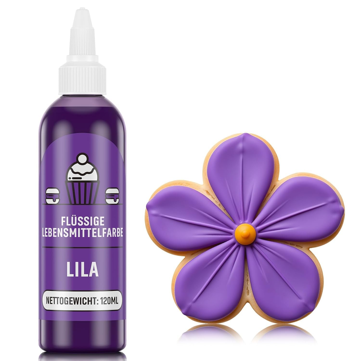 Colorant alimentar roșu 120 ml, colorant alimentar lichid foarte concentrat și fără zahăr pentru copt, prăjituri, macaroane, glazură, fondant, fursecuri, gogoși