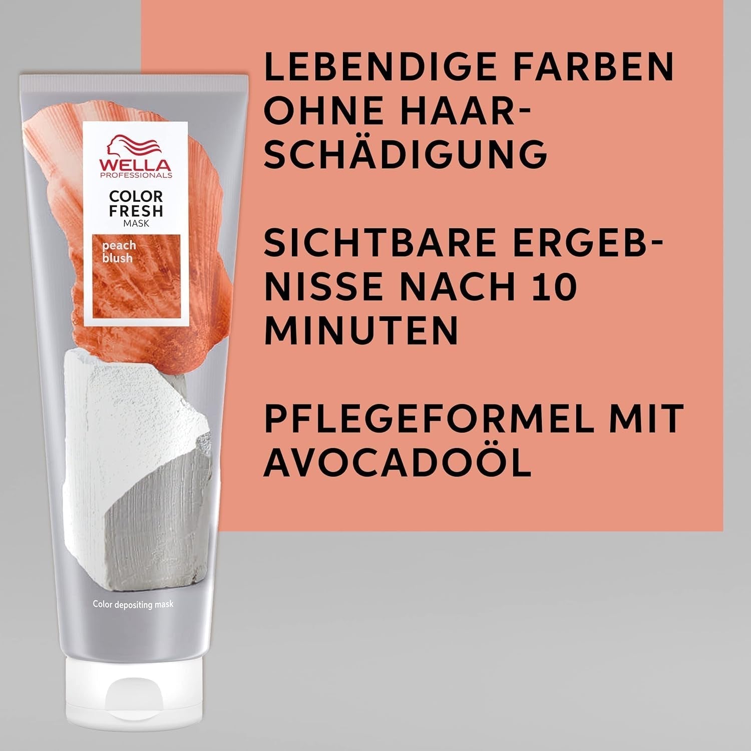 Wella Professionals Color Fresh Mask Peach Blush - tratament de păr pentru revitalizarea și schimbarea culorii părului - nuanță hrănitoare cu ulei de avocado - pentru păr blond și iluminat - 150 ml Masca de par Naty Shop