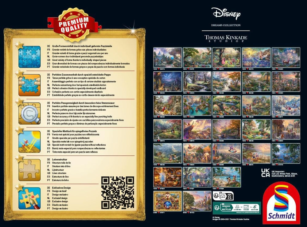 Schmidt Spiele 59607 Thomas Kinkade, Colecția Disney Dreams, puzzle jigsaw 2000 piese Puzzle Naty Shop