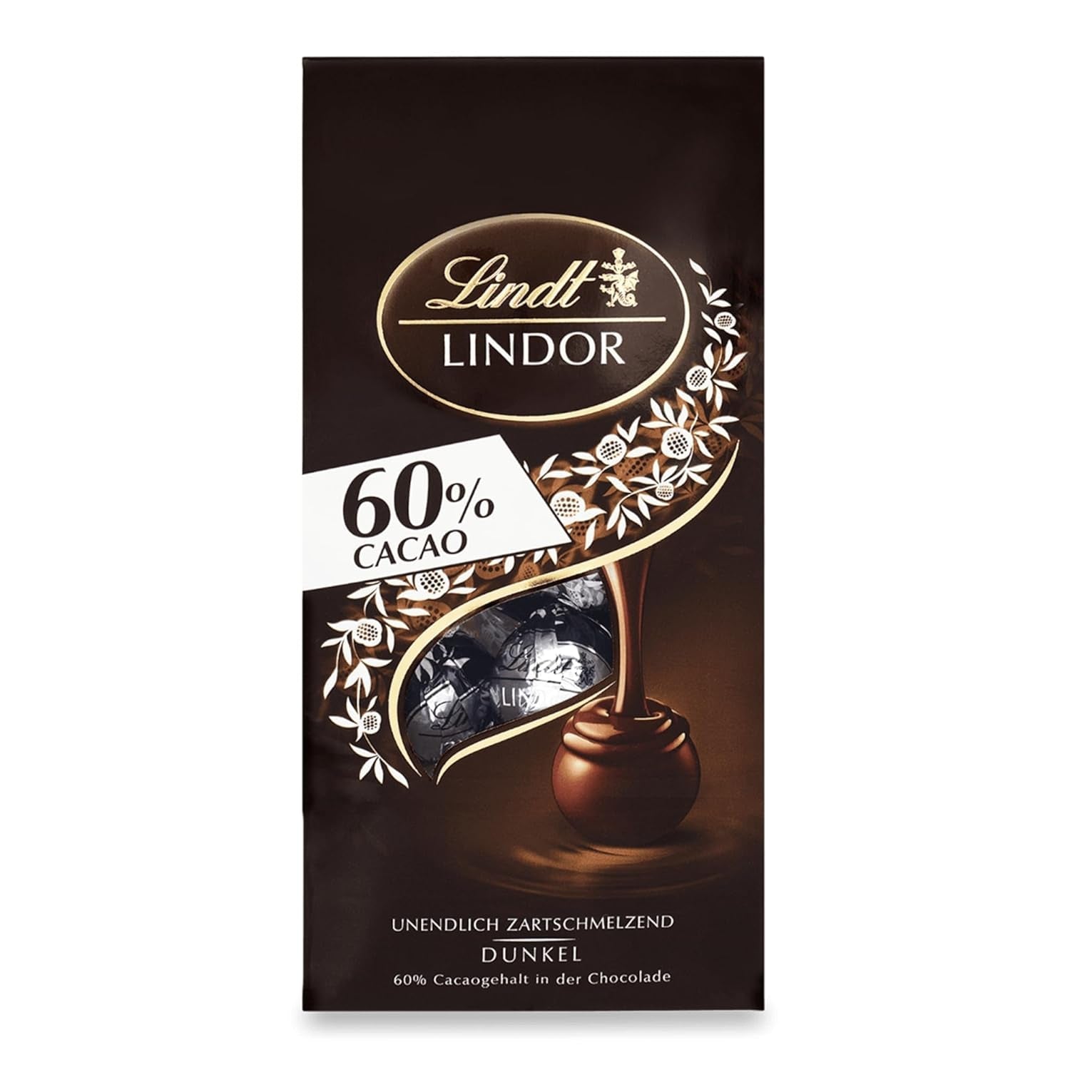 Mix de sfere din ciocolata Lindt LINDOR, 137 grame Bomboane de Ciocolata Naty Shop 136 grame Ciocolata neagra 60%