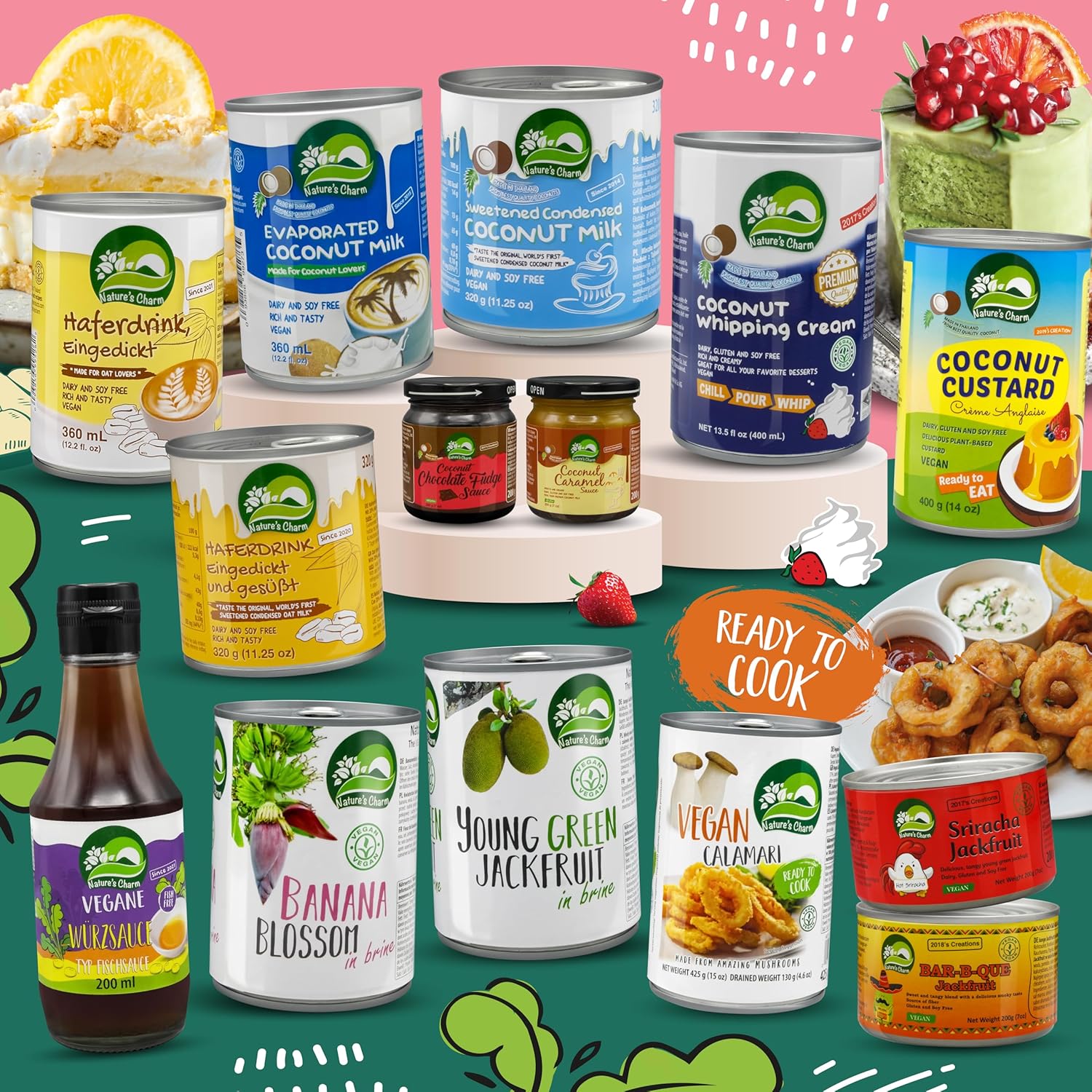 Nature's Charm Vegane Kondens-Hafermilch – Kaffee und Desserts