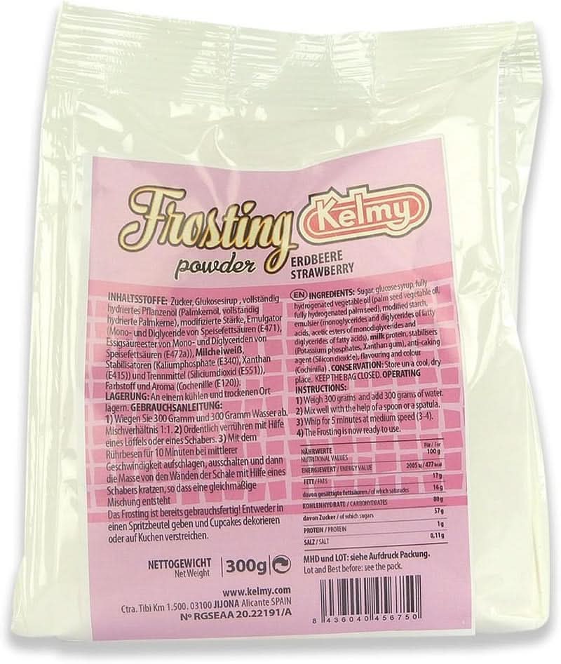 Glasurpulver Kelmy-Erdbeeren, 300 Gramm Naty Shop Glasuren und Dekor