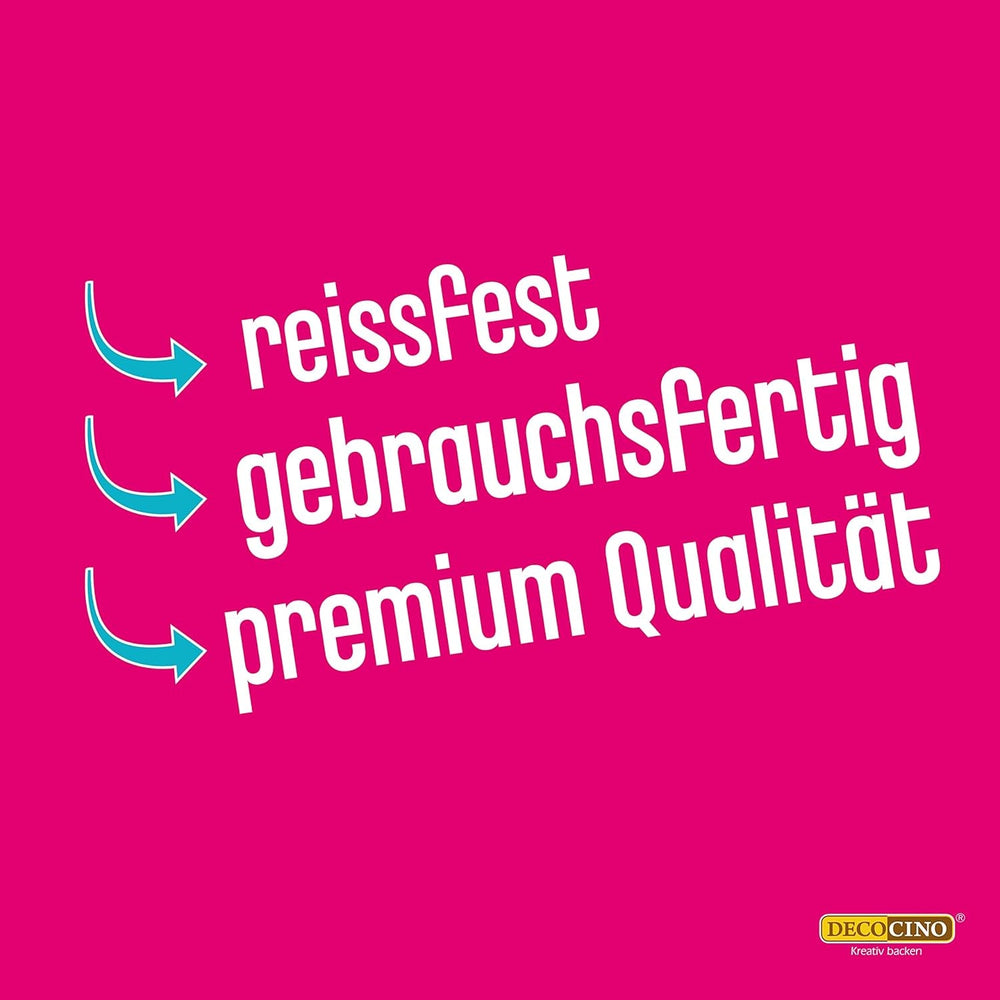 DECOCINO Fondant Schoko – 250 g – ideal zum Verzieren von Kuchen, Torten, Cupcakes – palmölfreie & vegane Glasuren und Dekor Naty Shop