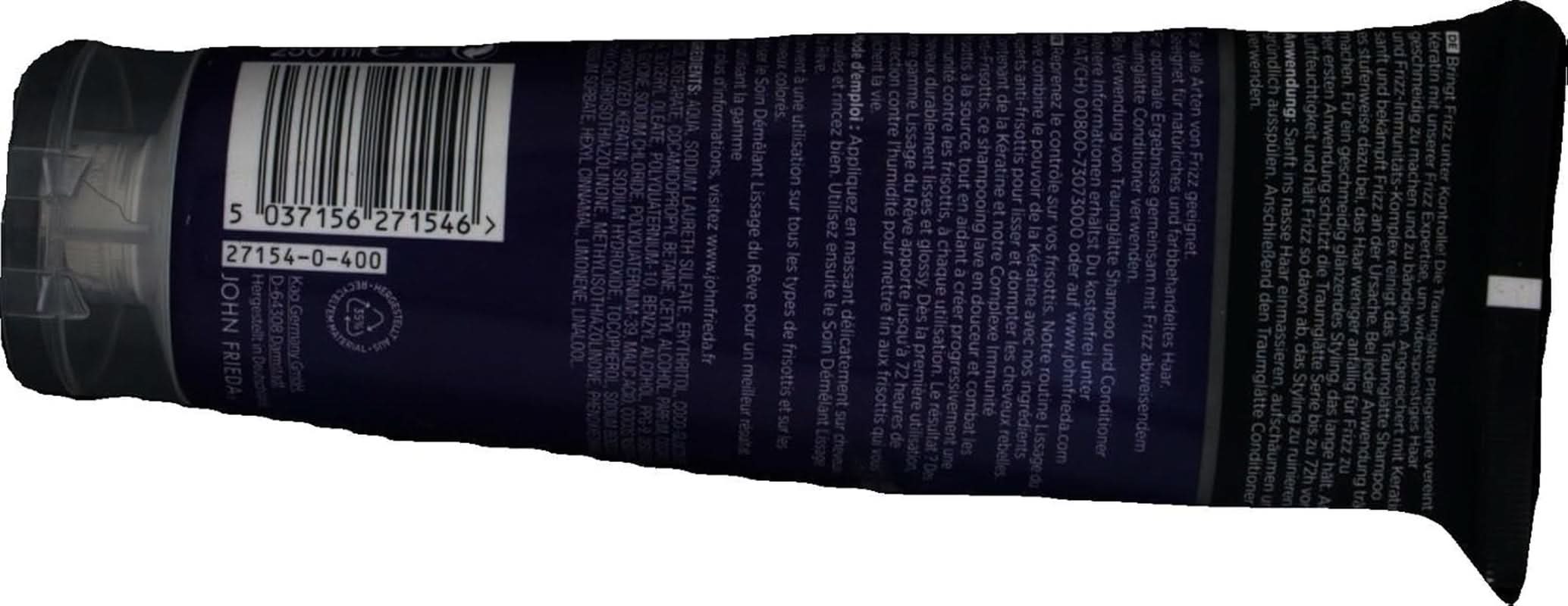 John Frieda - Frizz Ease Dream Smoothing Shampoo, 250 ml Dusche und Bad Naty Shop