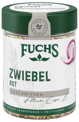 Fuchs Gewürze - Zwiebel rot geschnitten - Gewürz für Pürees, Salate oder Brotaufstriche - natürliche Zutaten - 40 g in wiederverwendbarer, recyclebarer Dose