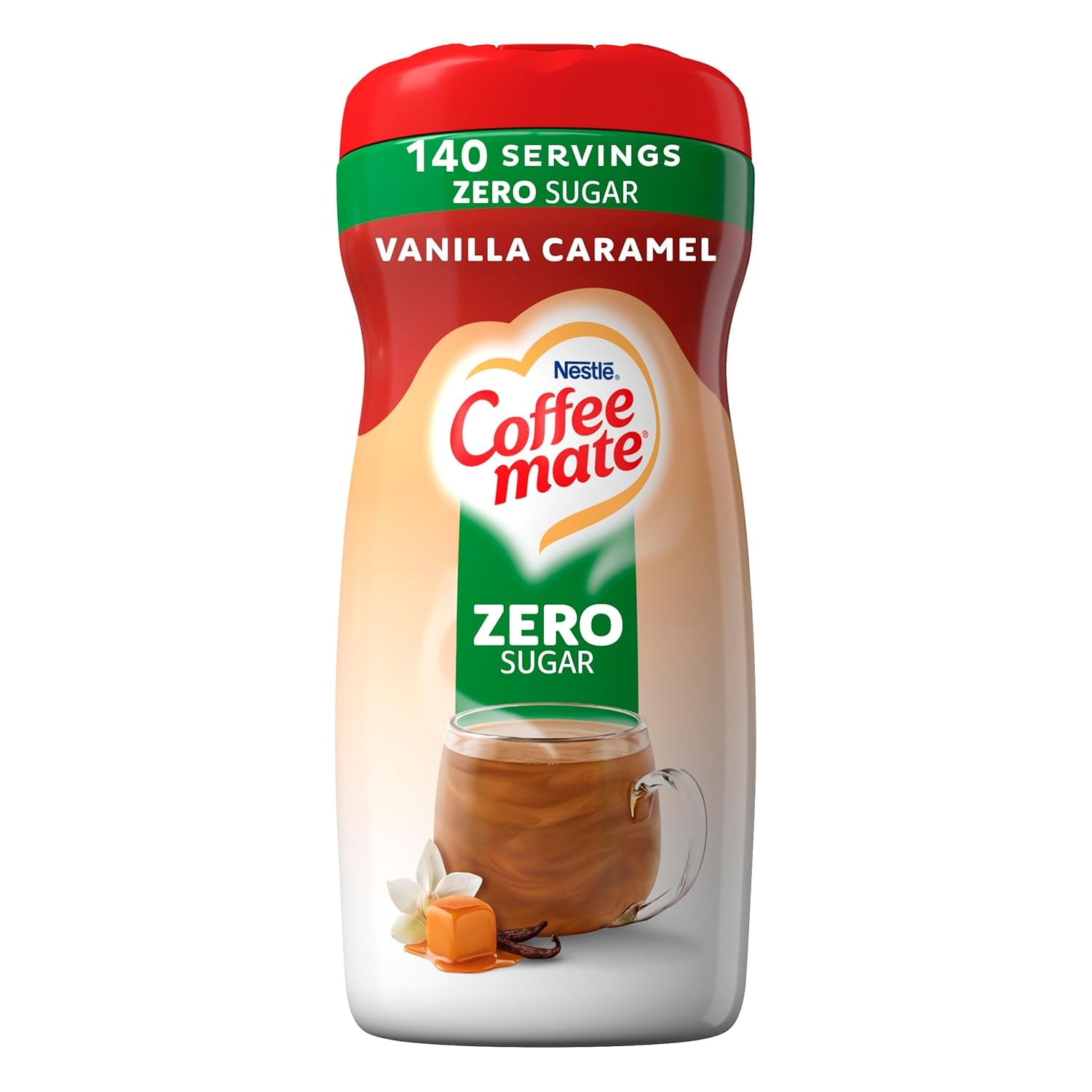 Coffee-Mate Vanilla Caramel, Sugar-Free Powdered Coffee Creamer, Kaffeesahne Pulver - Vanille Karamell - OHNE ZUCKER! aus USA