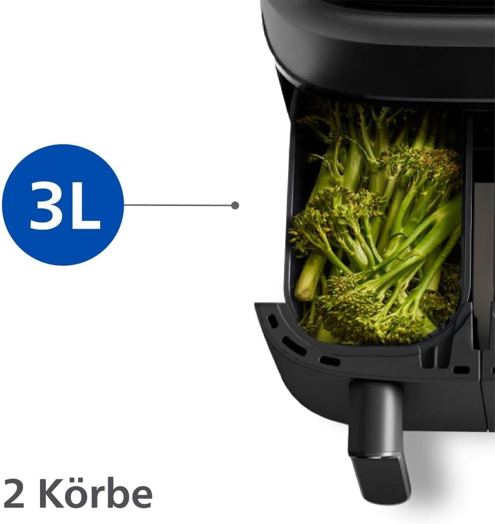 Philips Dual Basket Airfryer 3000 Series mit Frühstücksset, 9 Liter, 2 Schubladen Haushaltsgeräte Naty Shop