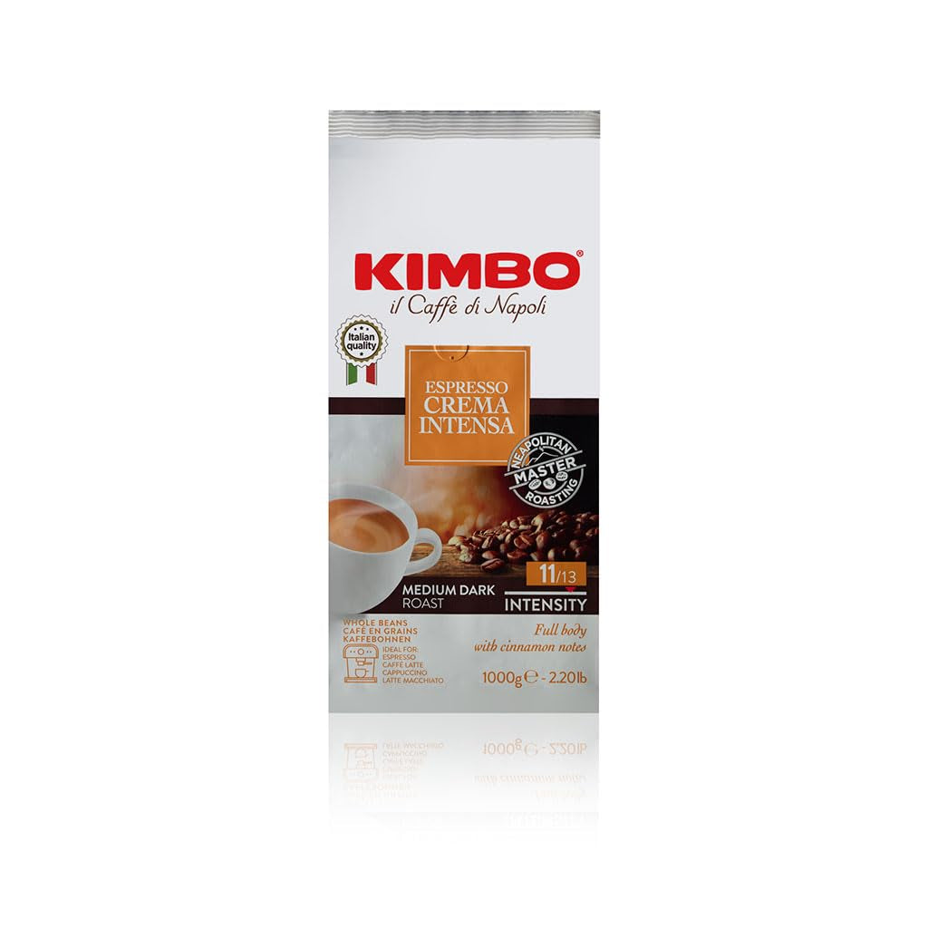 Boabe de cafea întregi Crema Intensa, prăjire medie, pungă de 1 kg