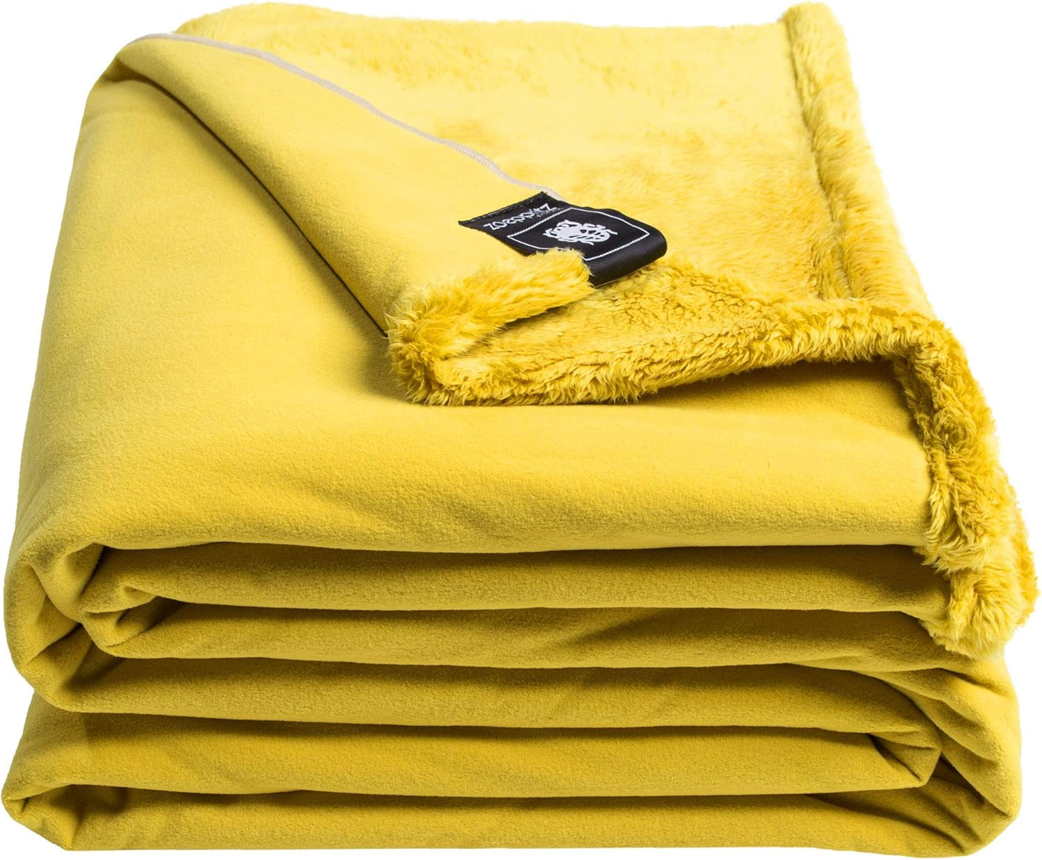 Decke „Reborn Bliss“ – Kuschelige Kunstfelldecke – Flauschige und luxuriöse Kunstfelldecke mit glatter Rückseite – 140 x 190 cm – 310 Rose – von „Zoeppritz seit 1828“ Betten und Bettdecken „zoeppritz seit 1828“ 160 Curry 140 x 190 cm