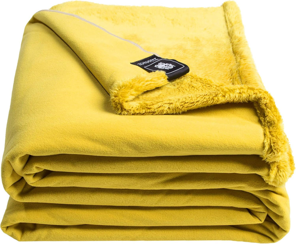 Decke „Reborn Bliss“ – Kuschelige Kunstfelldecke – Flauschige und luxuriöse Kunstfelldecke mit glatter Rückseite – 140 x 190 cm – 310 Rose – von „Zoeppritz seit 1828“ Betten und Bettdecken „zoeppritz seit 1828“ 160 Curry 140 x 190 cm