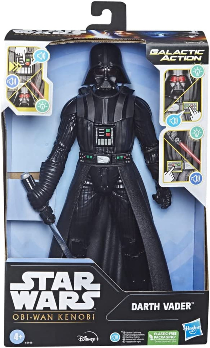 Star Wars Galactic Action Darth Vader, 30 cm große interaktive elektronische Actionfigur, Kinderspielzeug 4+ Actionfiguren Naty Shop Standardtitel