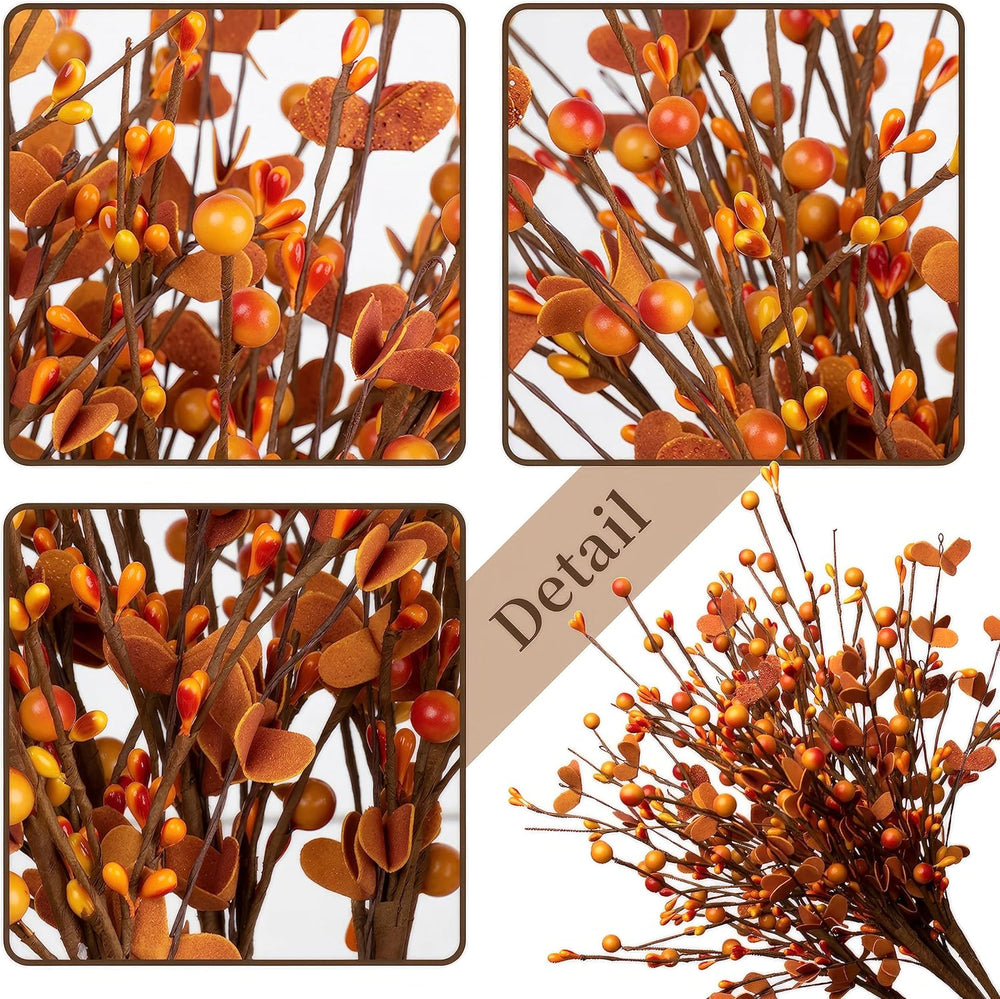 Herbstbeeren-Plektren (Rote Orangefarbene Beeren Und Blätter)