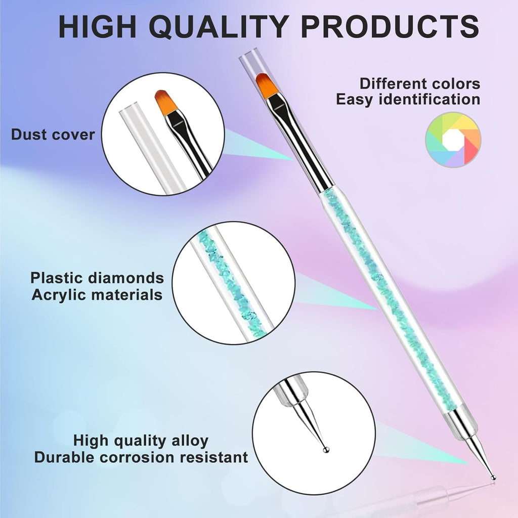 5 Stück Nagel Pinsel, Pinsel Für Gelnägel, Nageldesign Pinsel, Nail Art Dotting Tools, Für Herstellen Von Nagellack, Punktieren, Feinmalerei, DIY