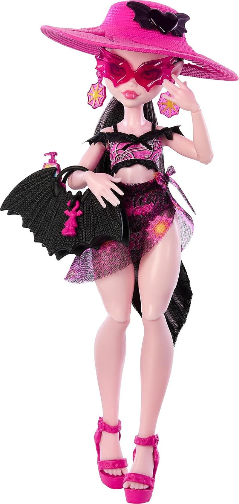 Monster High Scare-adise Island Clawdeen Wolf Puppe mit Badeanzug, Jogger und Strandzubehör wie Visier, Wasserflasche und Buch
