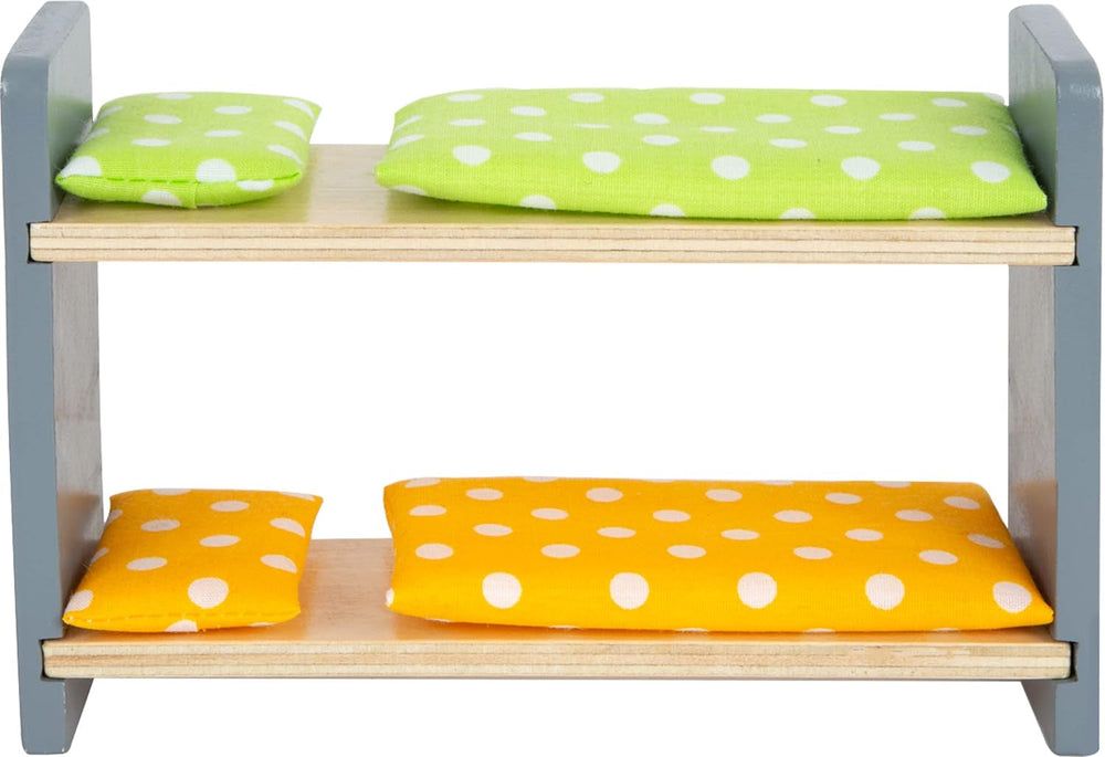 Small Foot Puppenhaus 3-stöckiges Stadthaus aus Holz mit offener Vorderseite und 12 Möbeln für Kinder ab 3 Jahren 11802 Weiß Grau Puppenhäuser Naty Shop